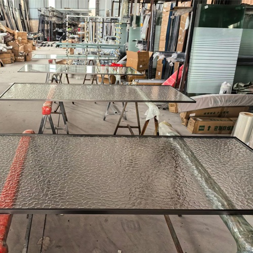 Interior Partition Wall by Textured Glass