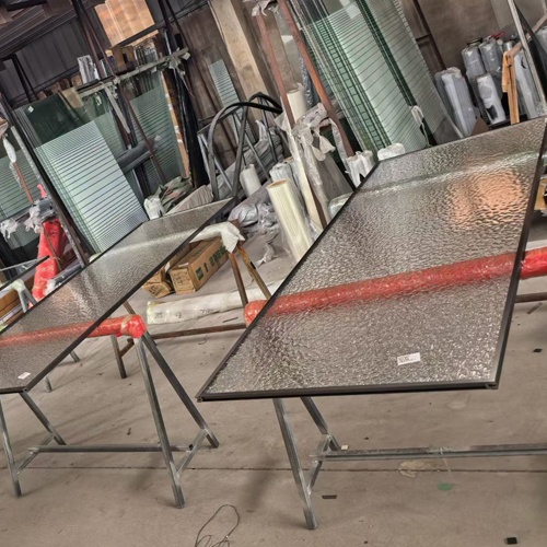 Interior Partition Wall by Textured Glass