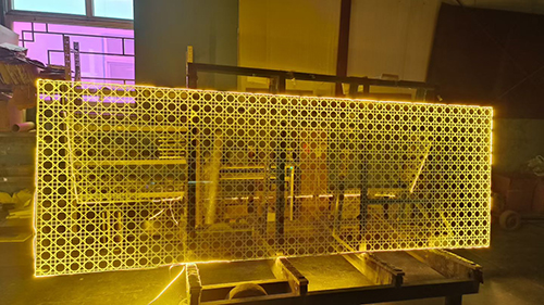 dior fabric laminated glass production