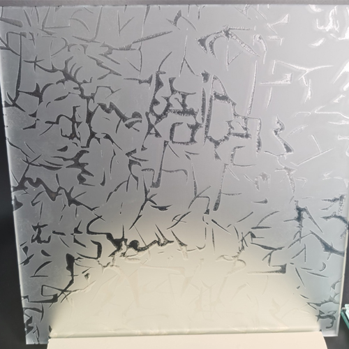 architectural acid etched glass pattern and texture