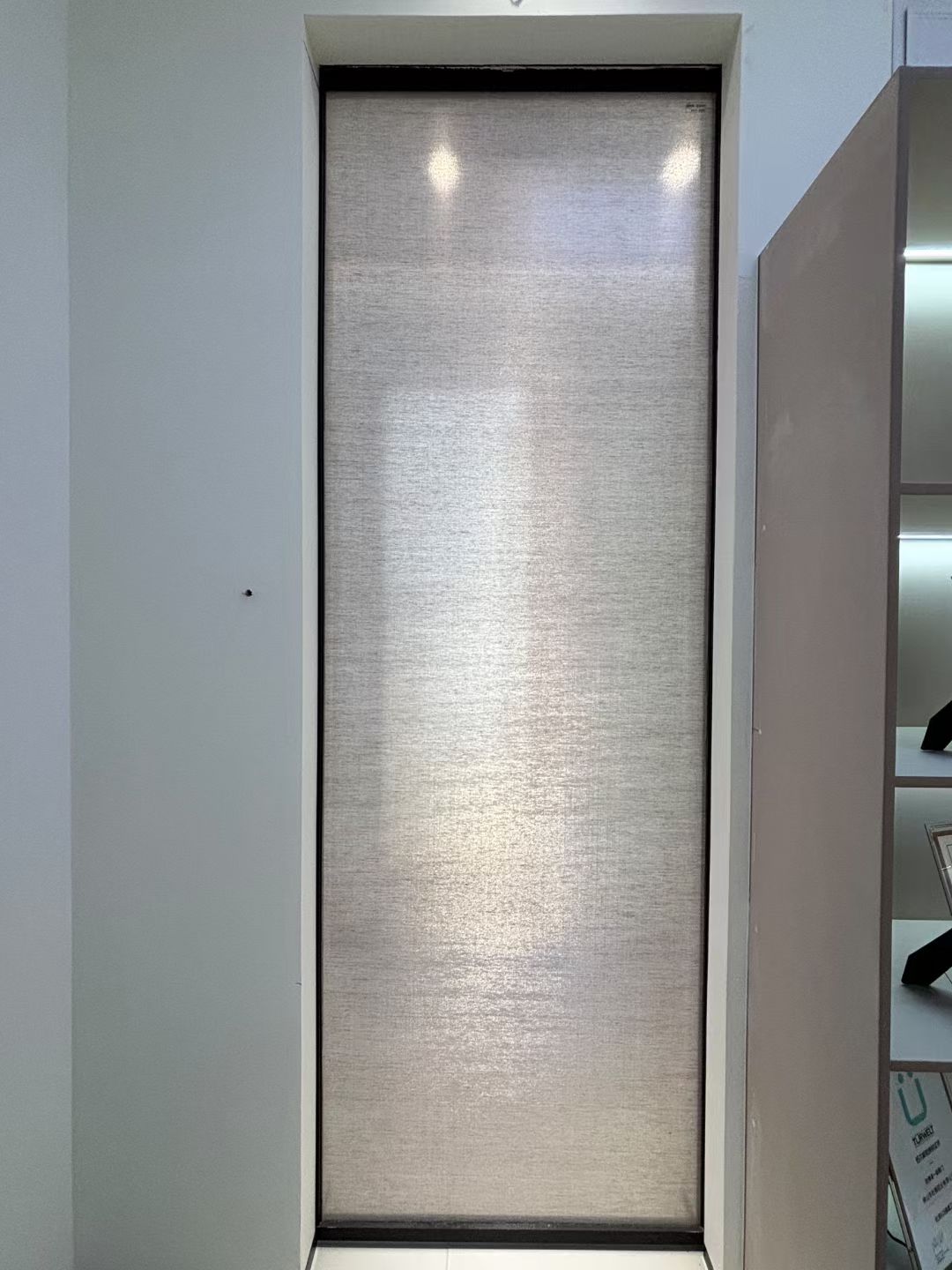 fabric laminated glass swinging doors