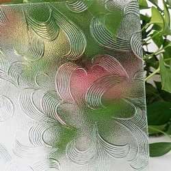 May Flower Patterned Glass