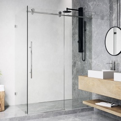 bathroom renovation glass partition