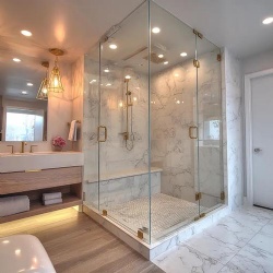 heavy tempered glass shower door