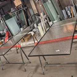 Interior Partition Wall by Textured Glass