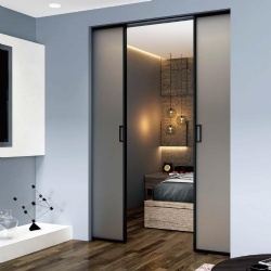 Double Open Glass Sliding Door